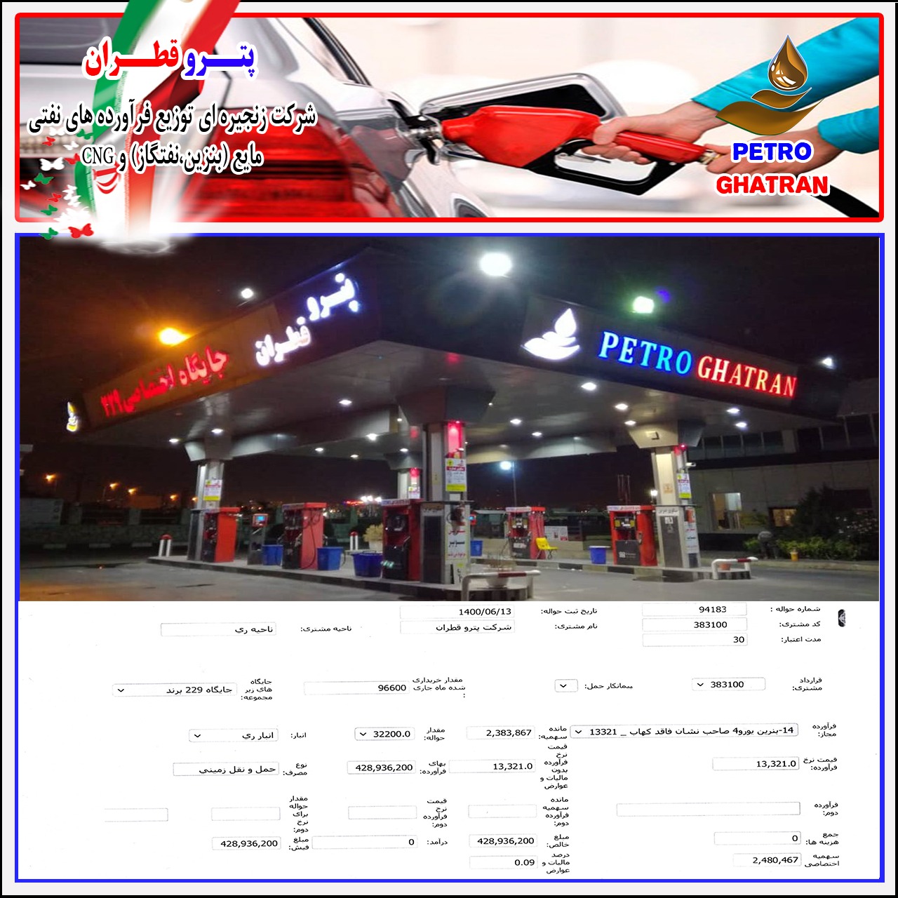 خرید بنزین جایگاه اختصاصی 229 منطقه تهران